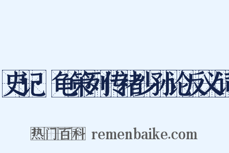 史记·龟策列传褚少孙论反义词是什么意思的图片